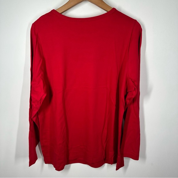 NWOT Woman Within Red Long Sleeve Tee Shirt 14/16 - Picture 5 of 5